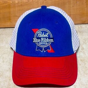 Vintage Pabst Blue Ribbon Trucker Style Cap! Cap America brand New Old Stock!